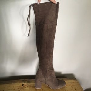 Thigh high suede Franco Sarto boots